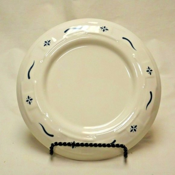 Longaberger Pottery Woven Traditions Classic Blue Pillar Candle Holder USA - Picture 1 of 6